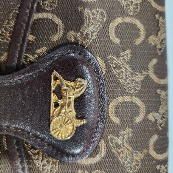 Celine Brown Textured Bag with Leather Closure - Picture 15 of 16